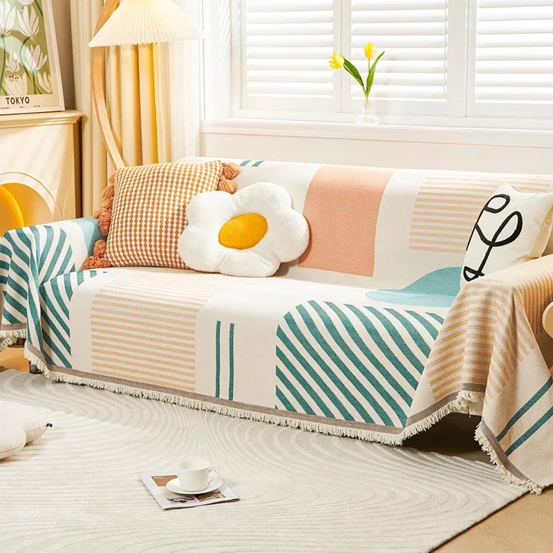 Nordic Sofa Throw Blankets Outdoor Camping Picnic Large Blanket Leisure Relax Beach Towel Bohemia Travel Rug Tassels Linen