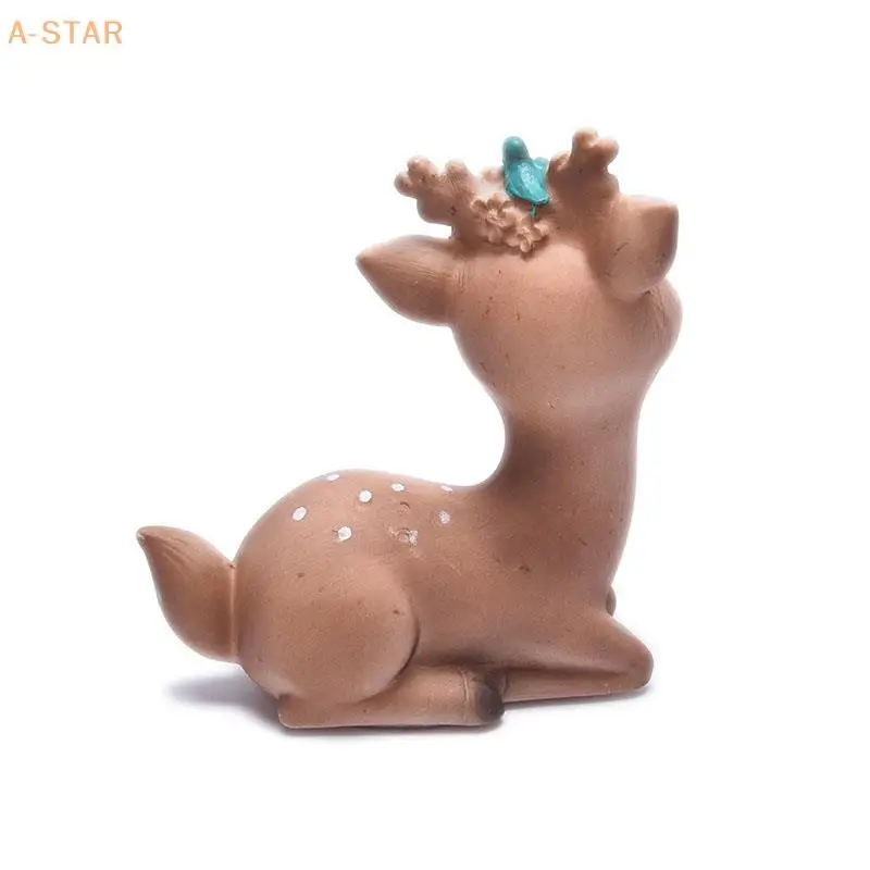 1PC PVC Multicolor Cute Sika Deer DIY Home Decoration Wedding Party Baking Cake Decoration Decoration