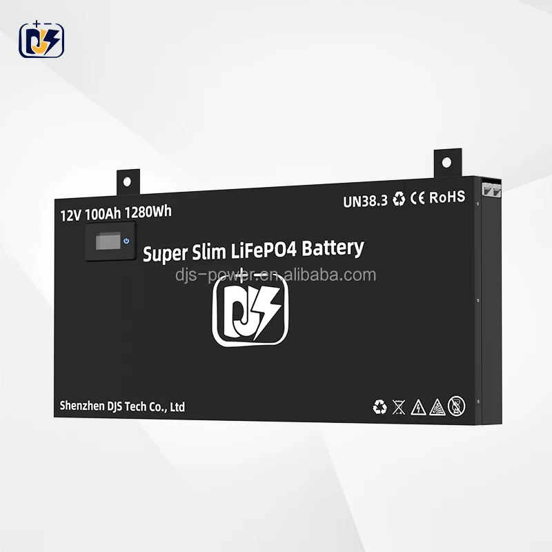 LFP 12.8V 100Ah 1280Wh Lithium Battery Pack 12V ultra Thin Slimline Battery 4WD Camping RV Energy Storage Battery Pack