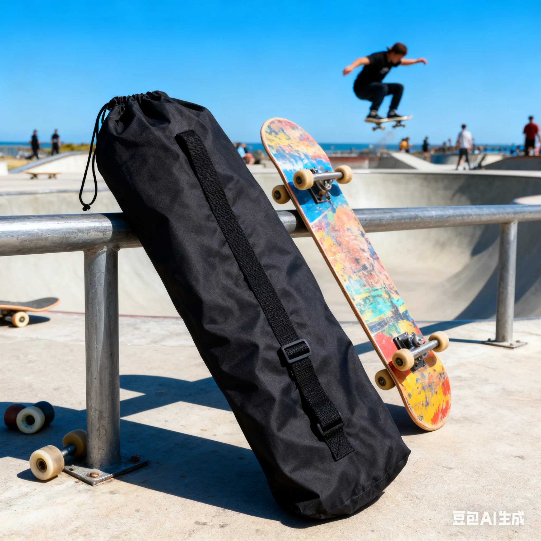 

Skateboard Storage Bag With Adjustable Shoulder Strap Waterproof Oxford Cloth Portable Protective Carry Bag For Longboard