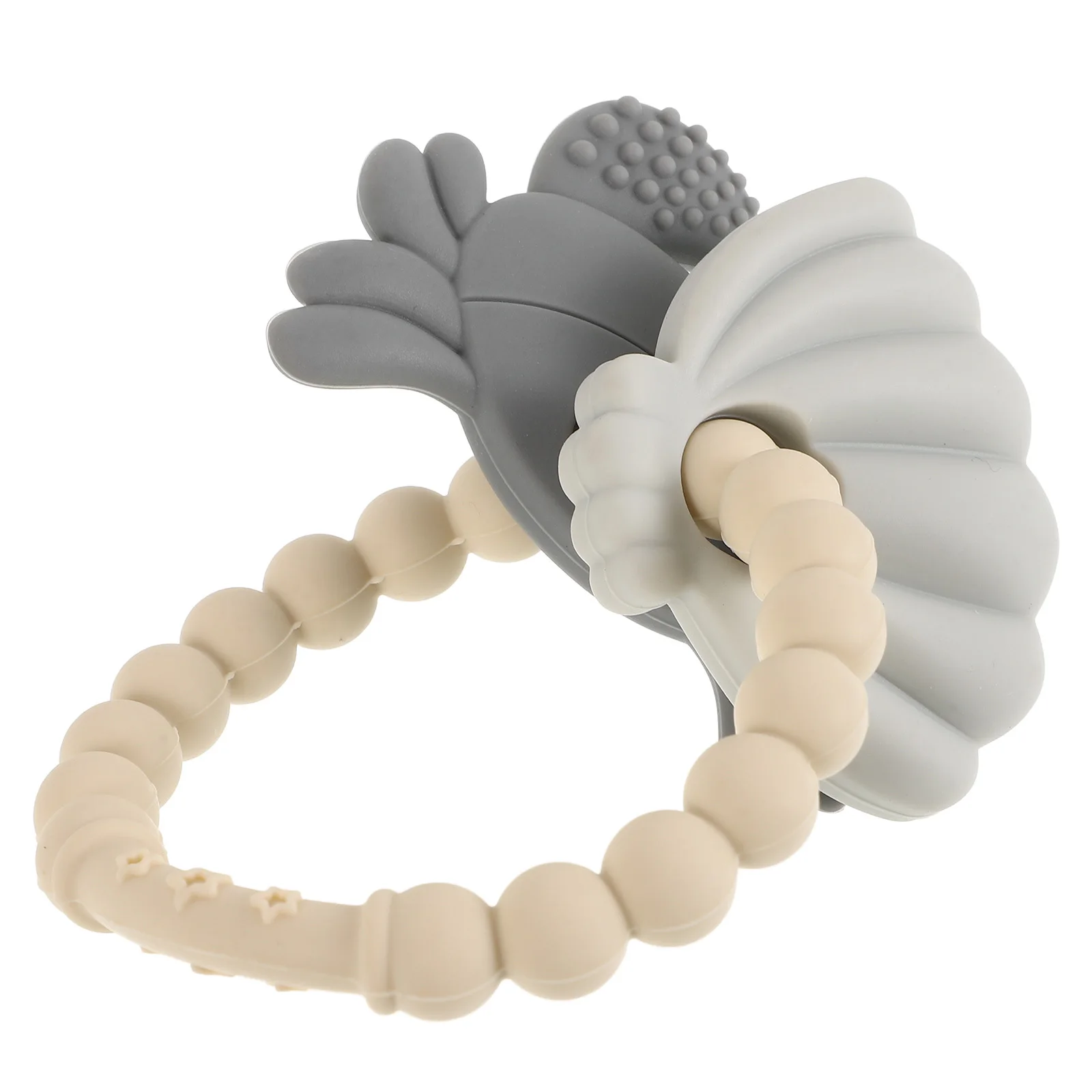 Congelatore per dentizione in silicone per bambini Anello da masticare per neonati con texture morbida e sicura Adorabile sollievo per le gengive per i bambini appena nati