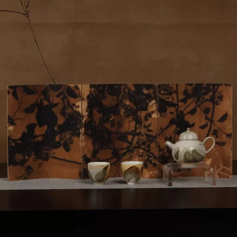 

French Chinese style ancient painting mirage treetop desktop decoration small screen