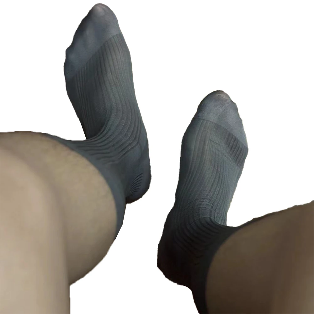 비즈니스용 정장 양말 비즈니스 드레스 양말 비즈니스용 섹시한 실키 얇은 줄무늬 초박형 착용 자국이 남지 않는 통기성