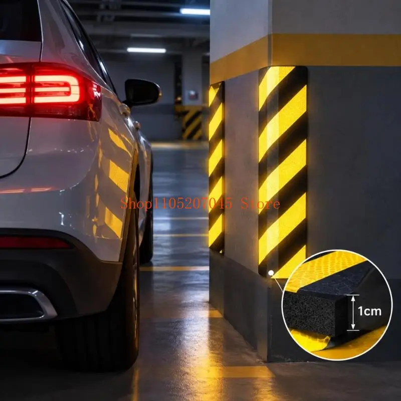 37cd Angled Stripe Corner Guards for More Visible Tight Parking Spaces, 2 Pack