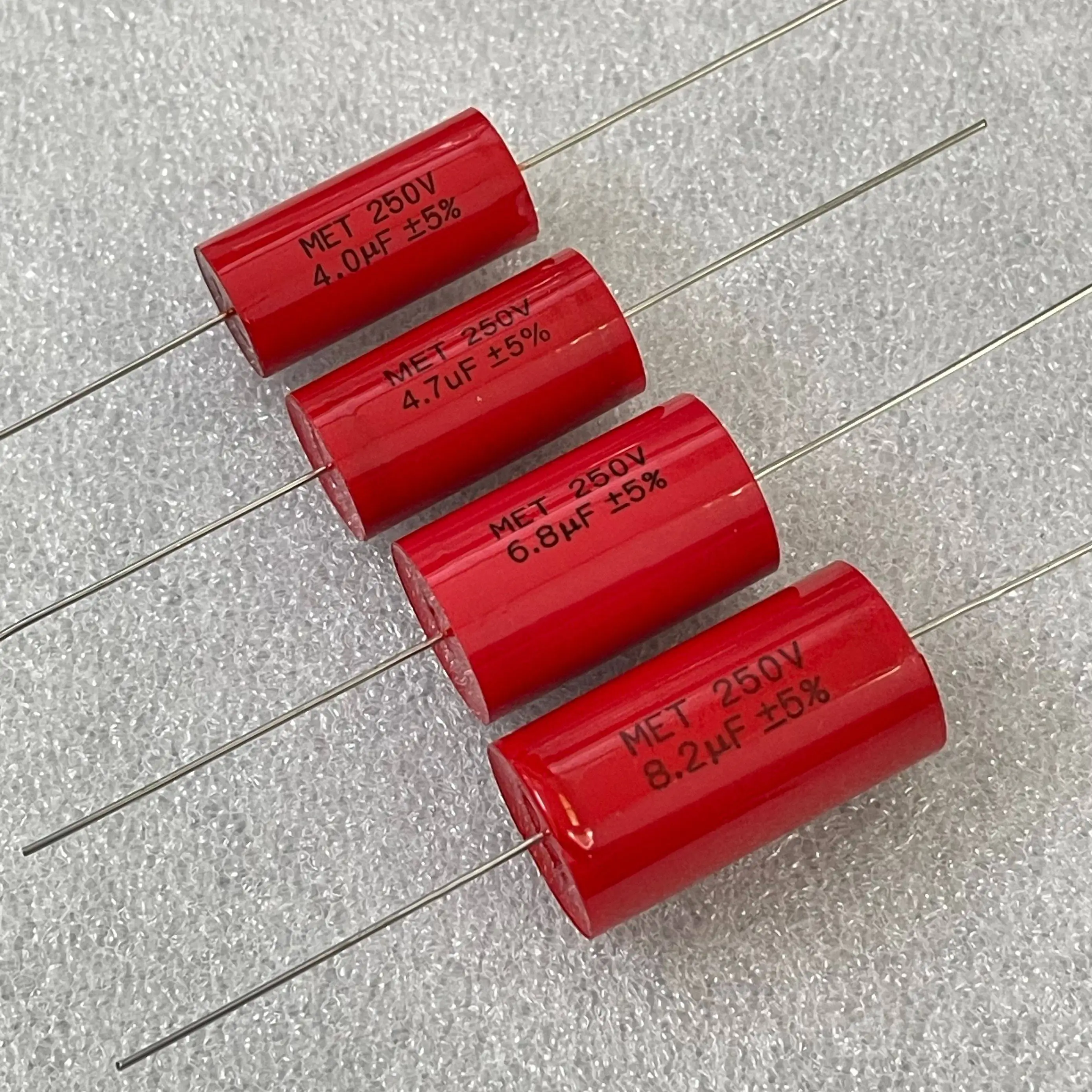 Taiwan-made MET series 4UF, 4.7UF, 6.8UF, 8.2UF, 250V copper-terminated high-end crossover non-linear capacitors