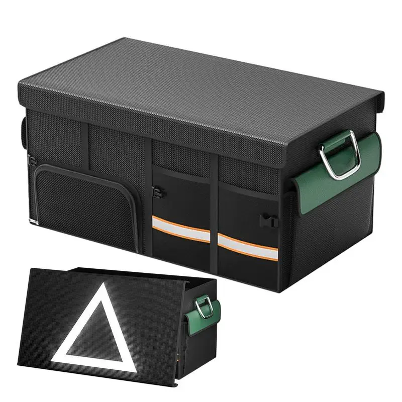 

Car Trunk Organizer Box Large Capacity Auto Multiuse Tools Storage Bag Stowing Folding For Emergency Storage Box