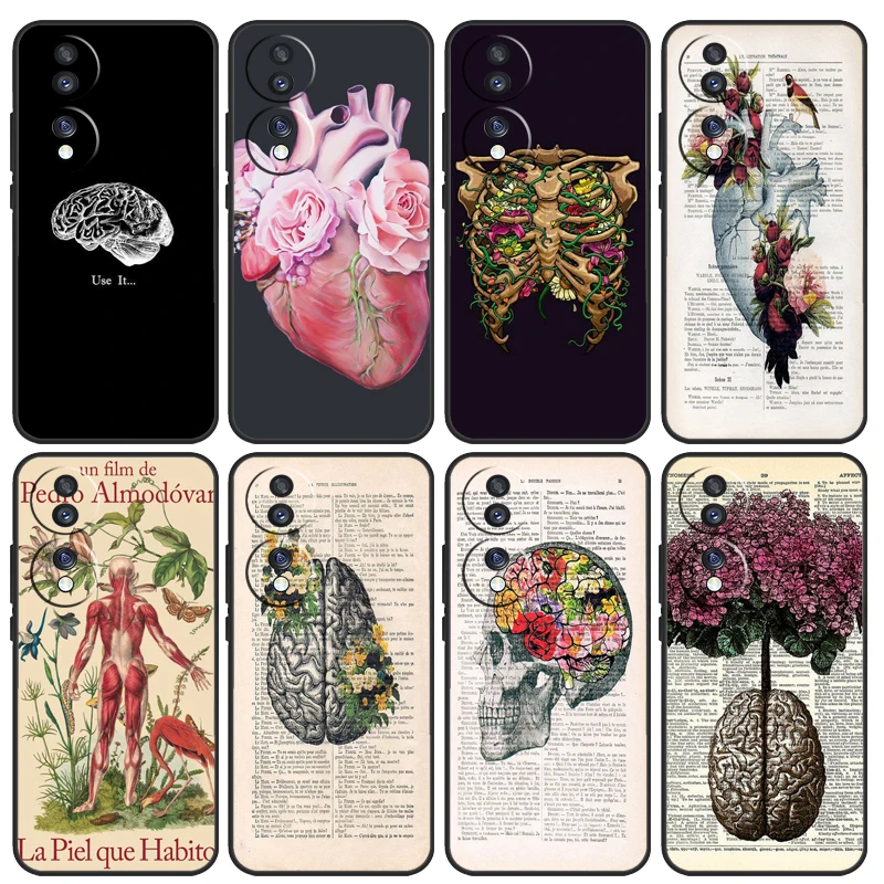 Medical Human Organs Brain Kidney Phone Case For Honor Magic 5 Pro 50 70 90 Lite 8X 9X X6 X7 X8 X9 X8a X7a X6a X9b X9a Cover