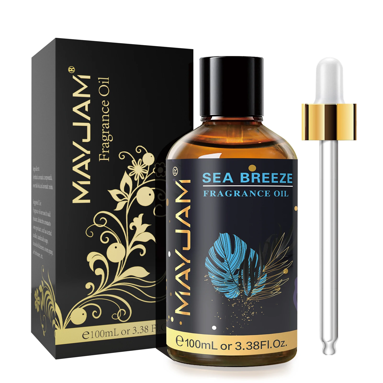 MAYJAM 100ml Fragrance Oils with Dropper Sea Breeze Coconut Vanilla Coffee Bubble Gum For Men's and Women's Fragrances