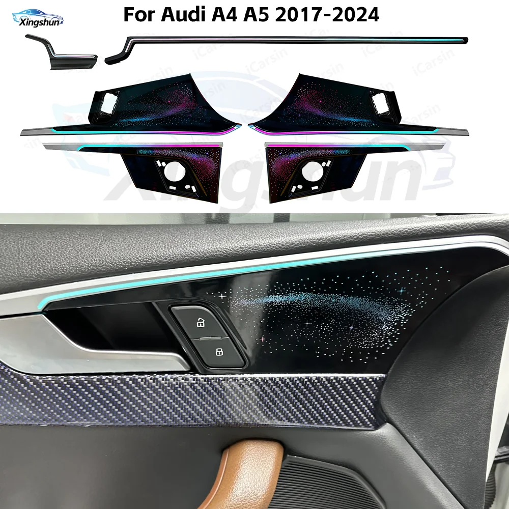 MMI Control Ambient Lighting Kit for Audi A4 A5 B9, 64 Color Dynamic RGB LED Interior OEM Integration System 2017-2024