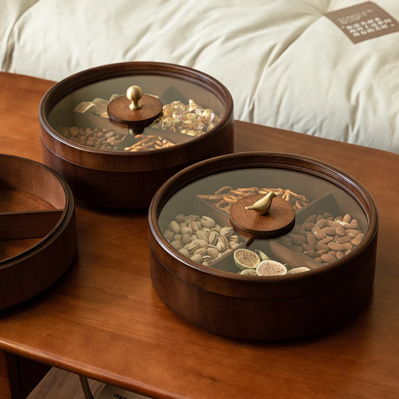 

Wooden fruit plate, dried fruit snack storage box, candy box, home living room coffee table display