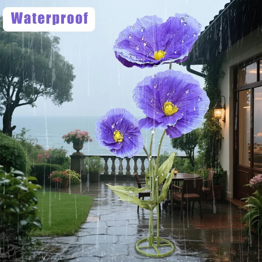 Украшение из гигантских искусственных цветов-Огромные цветы для свадьбы, домашнего и наружного декора, 3 шт. Реалистичные искусственные цветы для дома, офиса