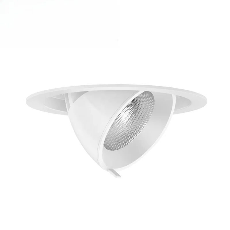 30W 35w electric adjustable diode downlight remote control electric round universal joint embedded lamp