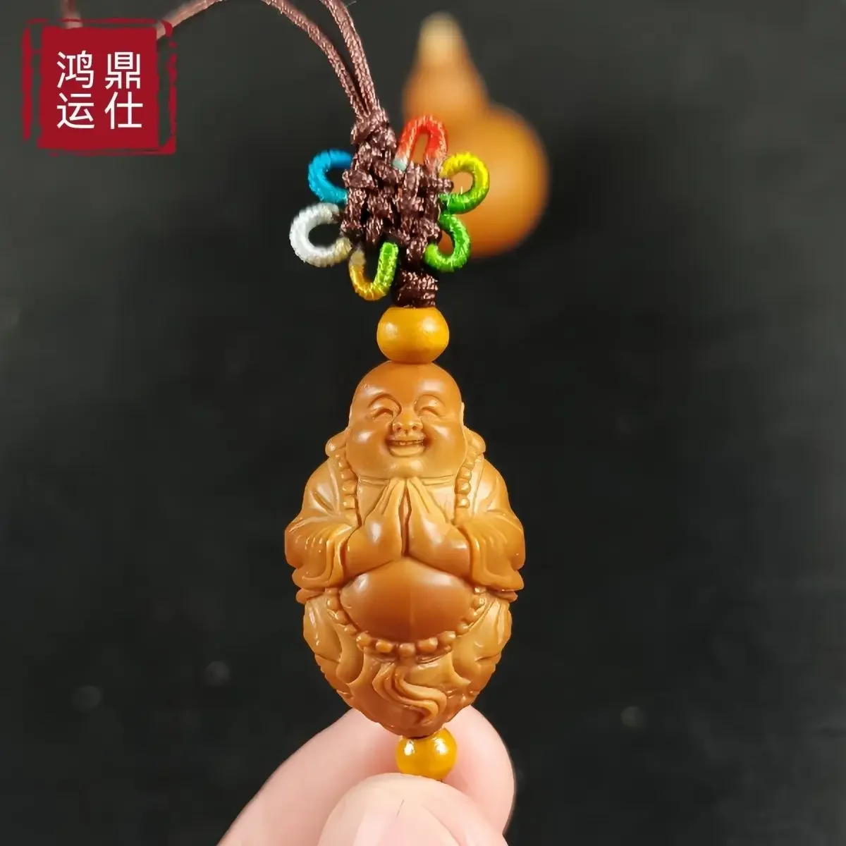 Wen Play Olive Kernel Single-grain Carving Maitreya Heart To Buddha Pendant Prayer Lucky Size 1.8 Bag Backpack Pendant Charms