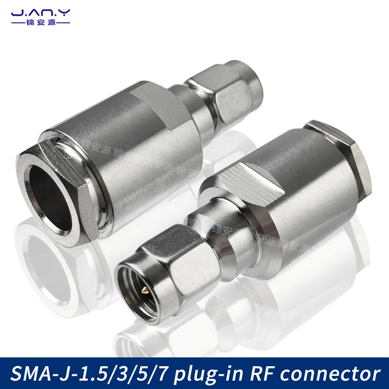 Цельнозолотой самоблокирующийся разъем SMA-JK для коаксиального радиочастотного сигнала без давления. Экструдированные разъемы SMA «папа» и «мама».