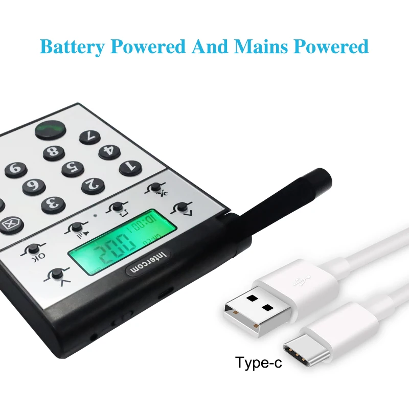 Dual-way Wireless Desk Business Telephone Hotel Office Intercom Phone Systems For Apartment Buildings