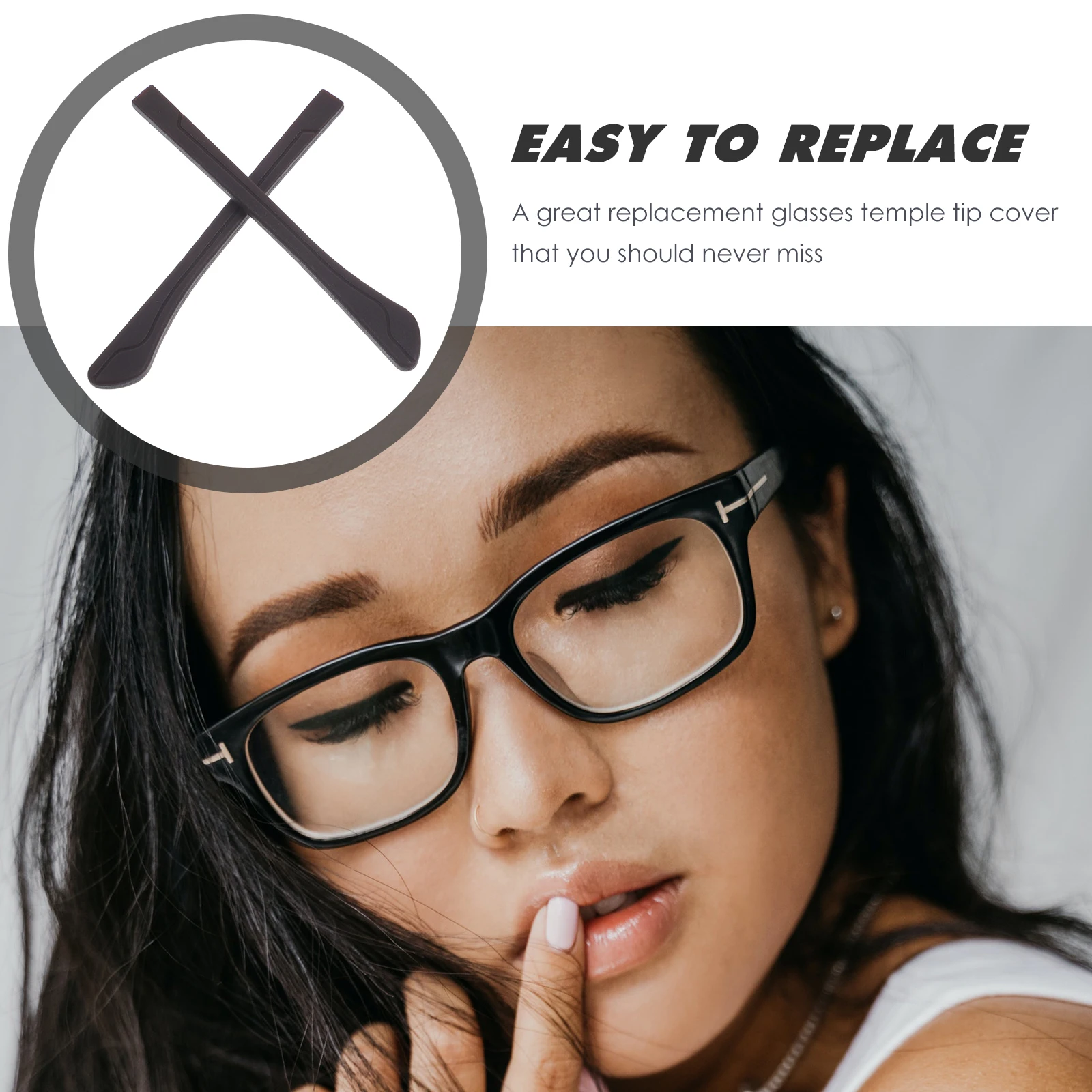 Glasses Temple End Sleeve Ear Covers for Eyeglasses Leg Sleeves Tips Arm Protector