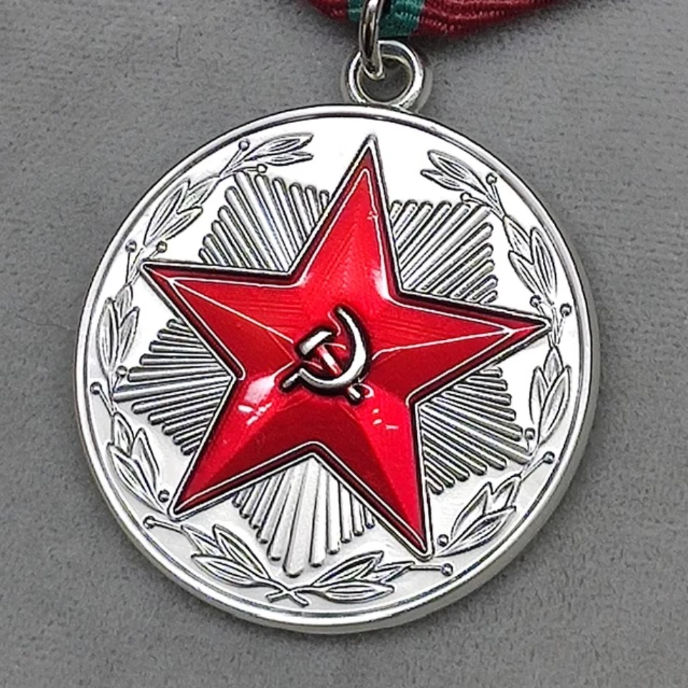 Complete Service of The Soviet Union Medal Impeccable Service Collection Gifts Ribbon Badges Decoration Crafts view 5