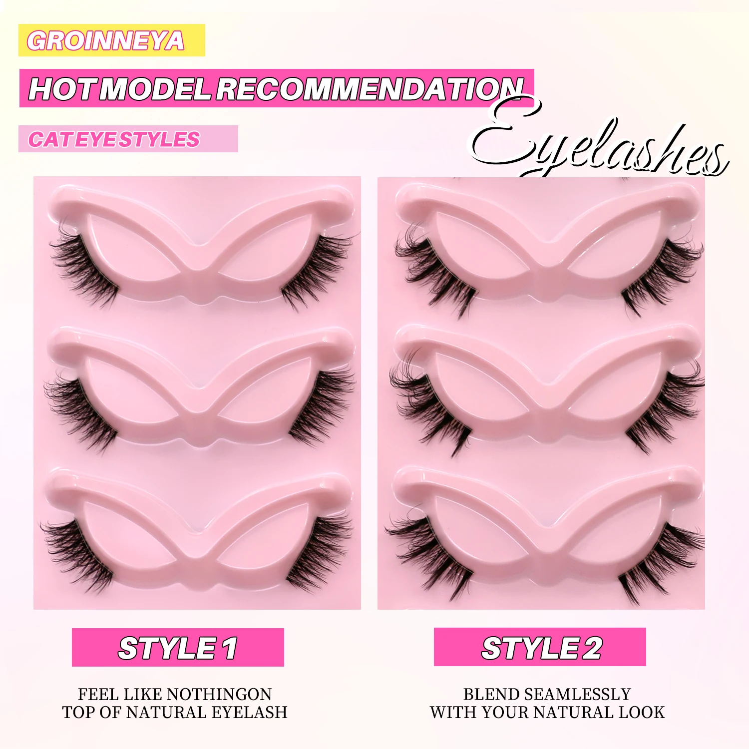 ラスヴィレ ハーフキャットアイラッシュ ナチュラルふわふわハーフアイラッシュ ミックススタイル クリアバンドラッシュ ソフトウィスピー 3Dフェイクミンクラッシュ