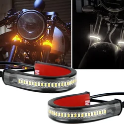 1/2PCS Universal LED Motorcycle Turn Signal Light 12v Waterproof Amber Flasher Indicator Blinker Rear Lights Lamp Accessories