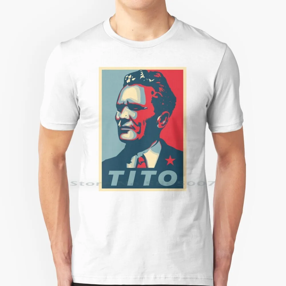 Josip Broz Tito 100% Cotton T Shirt Josip Broz Tito Predsednik President Yugoslavia Jugoslavija Kuca Cveca Slovenia Macedonia