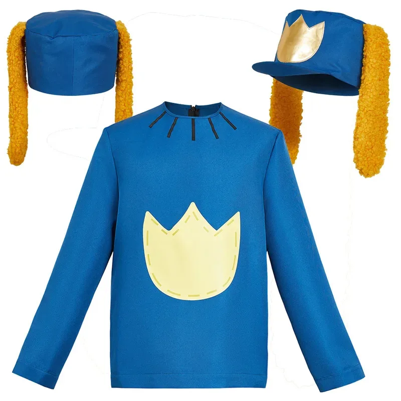 

Detective Dog Cosplay Fantasy Hat Shirt Clothing Cartoon Police Officer Dog Costume Disguise Adult Women Men Roleplay Outfits