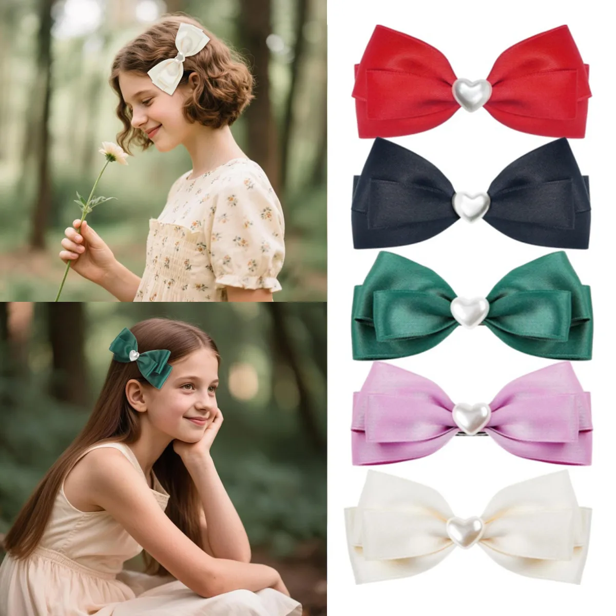 

2026 Cute Ribbon Bow Hairpins Women Children Girls Kid Hair Clips Pin Barrettes Accessories Hairclip Headwear Headdress Ornament