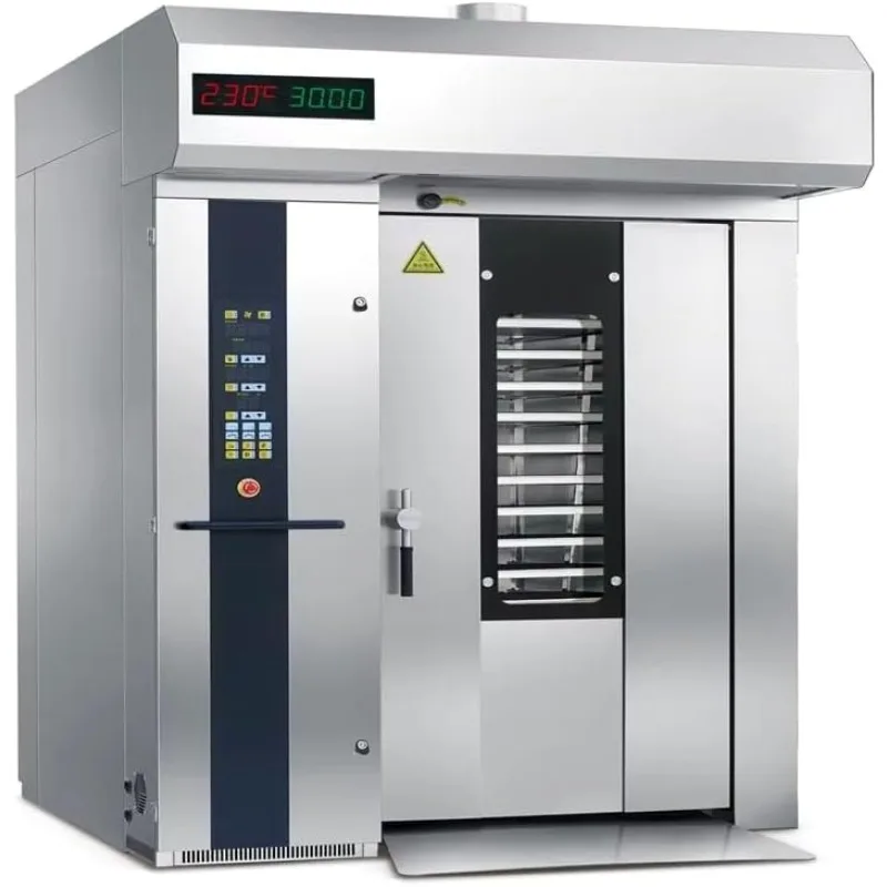 Customized Commercial 32 Tray Bakery Ovens with Hot Air Circulation and Automatic Rotation for Bread, Cake, Cookie and Pastry