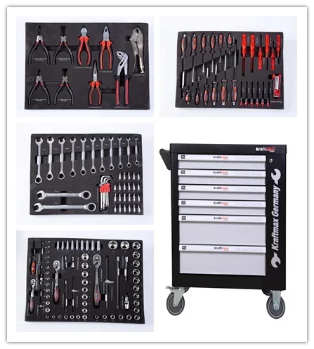 Workshop tool Trolley with 6 Drawers Combination Hand Tool Set Cabinet car repair tools set