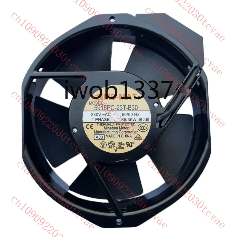 

For NMB-MAT 5915PC-23T-B30 A00/B00 AC 230V 35W 170*150*38mm Server Cooler Fan