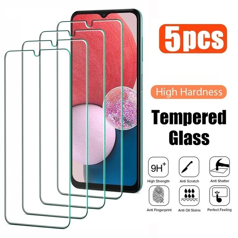 5Pcs Tempered Glass For Samsung A02 A02S A03 A03S A4 A4S A5 A5S Screen Protector