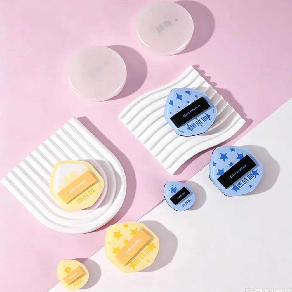 YAOZHI Makeup Blending Puff Set Storage Box Air Cushion Soft Applicator Sponge Dry Wet Use Concealer Foundation Beauty Tool