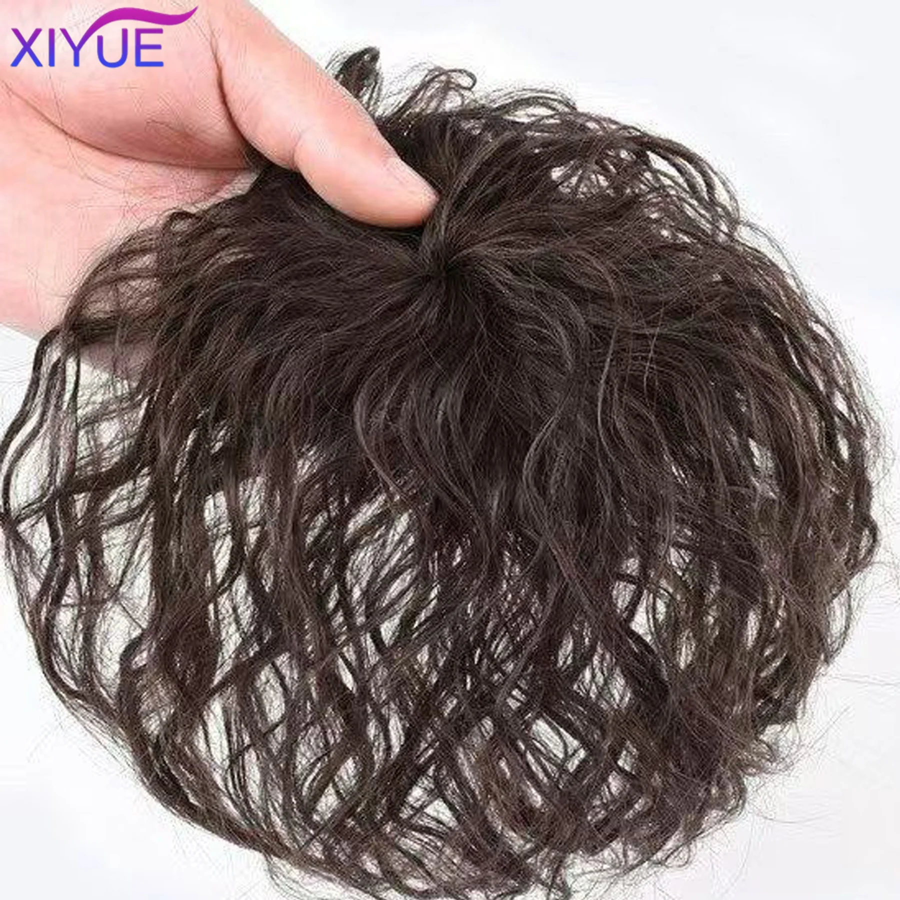 

Wave Synthetic Reissue Block Replacement Wig With Bangs Increase The Amount Of Hair On The Top Of The Head To Cover The White Ha