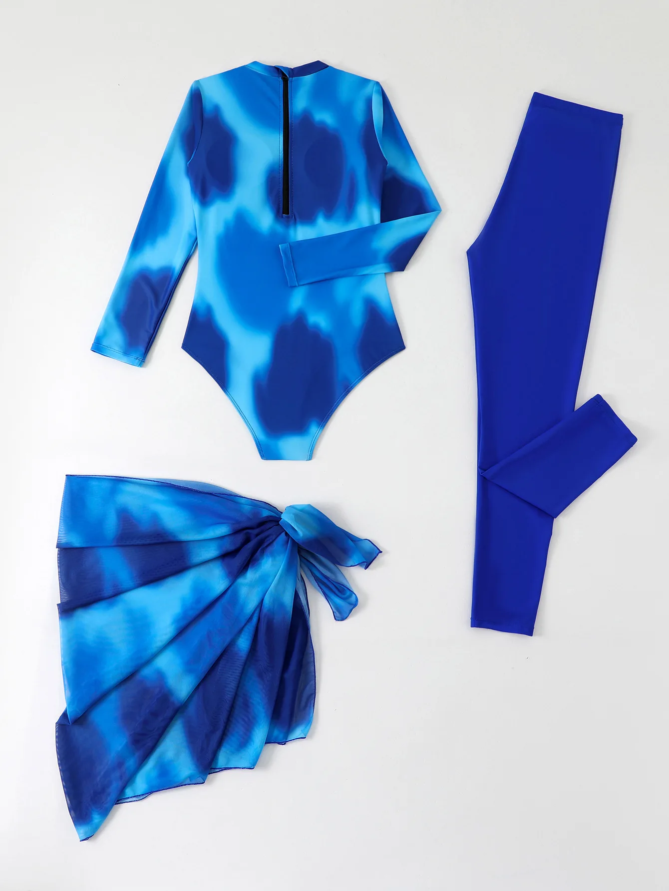 시즌의 뜨거운 판매 새로운 여성의 긴 소매 서핑 정장 패션 보수적 인 비키니 비치 수영 의상 인쇄 수영복