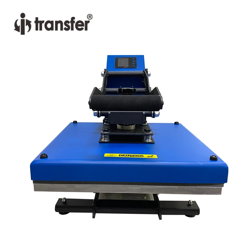 ITRANSFER Clamshell Tshirt Manual Printing Machine Heat Press 38x38cm Machine With Slide Out Drawer Teflon Coated Heating Pad