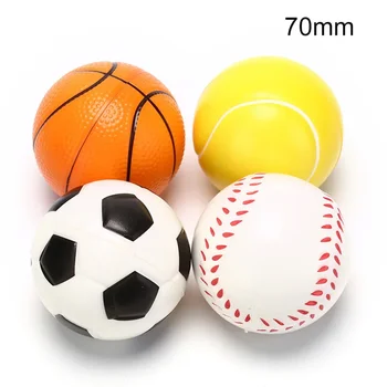 Mini morbido calcio basket baseball tennis giocattoli 6,3 cm schiuma di gomma palline da spremere palline giocattolo antistress calcio esercizio a mano