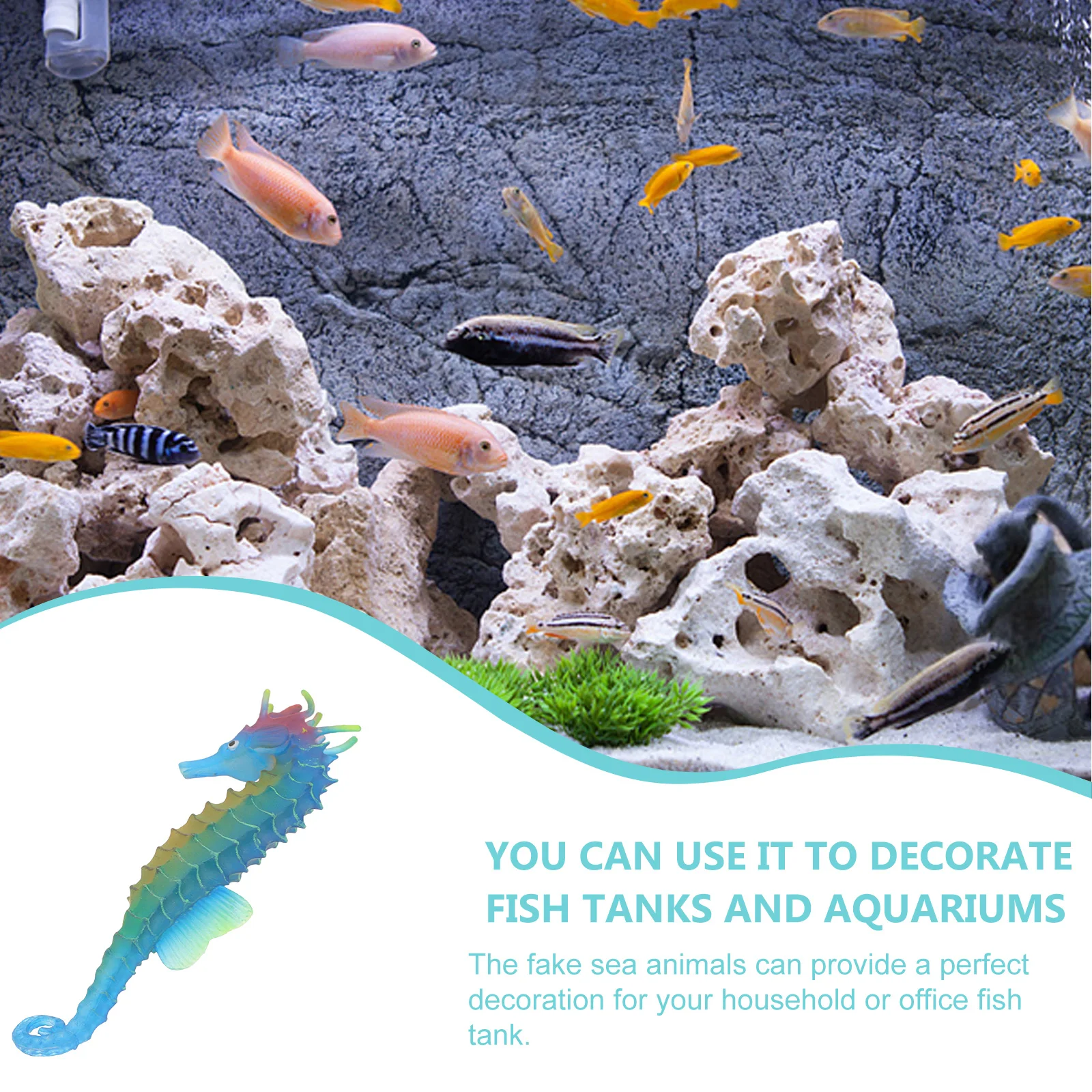 

Creative Simulation Decoration Fish Tank Ornament Household Aquarium Decor Educational Learning Compact Plastic Accessories Fish