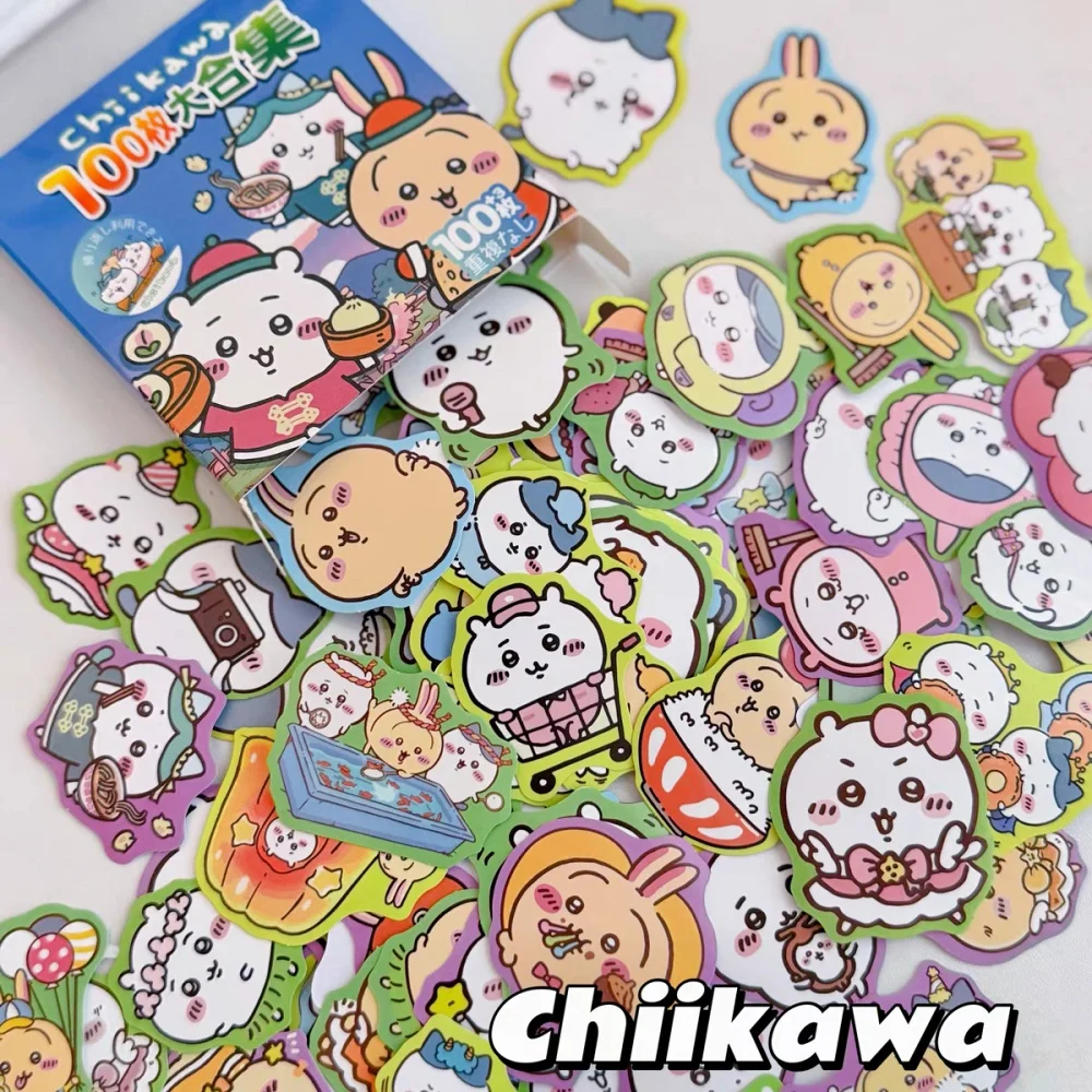 60/100 Pz Kawaii Chiikawa Usagi Adesivo Confezione Regalo Del Fumetto Hachiware Studente Cancelleria Tazza Adesivi Decorativi Giocattoli Per Bambini Regali