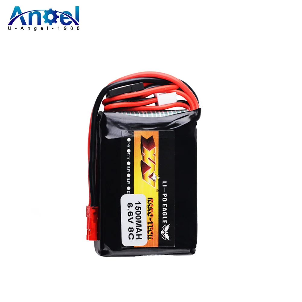 1/2/4 PCS 2S 6.6v 1500MAH 8C Lipo Battery For  FUTABA 18SZ/14SG/10J/T8J/T6J/7PX/4PX/4PV/4PLS/4PK/3 PV Transmitter