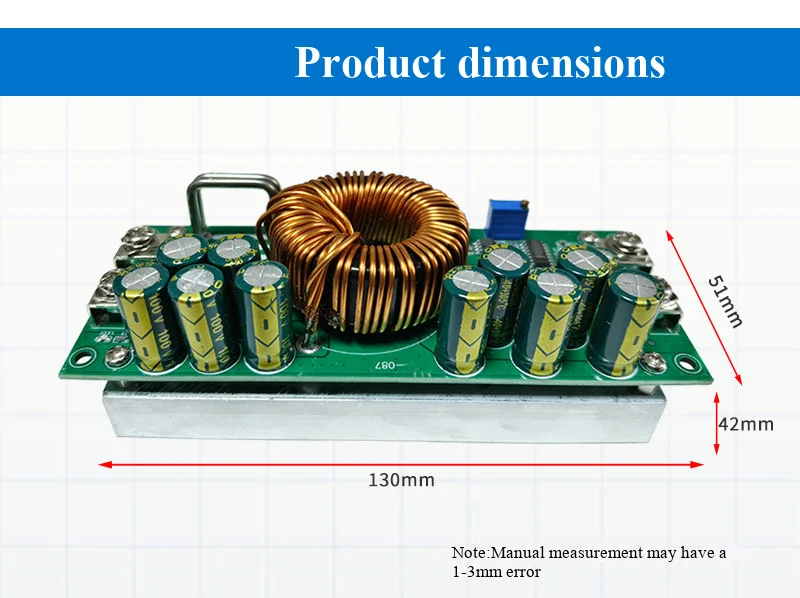 DC-DC 1200W 1500W Step-Down-Modul 50A Hochleistungs-einstellbares Konstantspannungs-Lade-Batterie-Strommodul – Detail 6