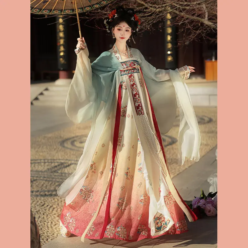 Hanfu Dress Set Women Ancient Chinese Hanfu Robe Fairy Cosplay Costume Lady Elegant Traditional Tang Dynasty Princess Dance Wear