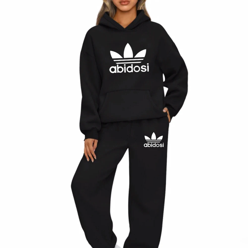 

Fashion Womens's High Quality Set 2024 New Tracksuit Hoodies Sweatshirts and Sweatpants Two Piece Sets Fashion Sportswear