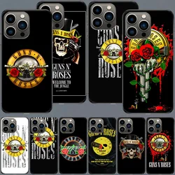 Guns N Roses Phone Case For Apple Iphone 16 15+ 17 Pro Max 14 Plus 16E Air 13 12 Mini Clear Cover Silicone Cute Shell Soft