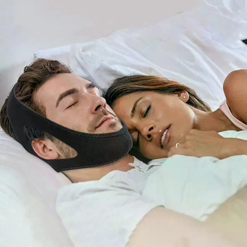 Anti Snore Chin Support Strap Highly Effective Sleep Adjustable Triangle Reduce Snoring Holeless Models And Breathable Models