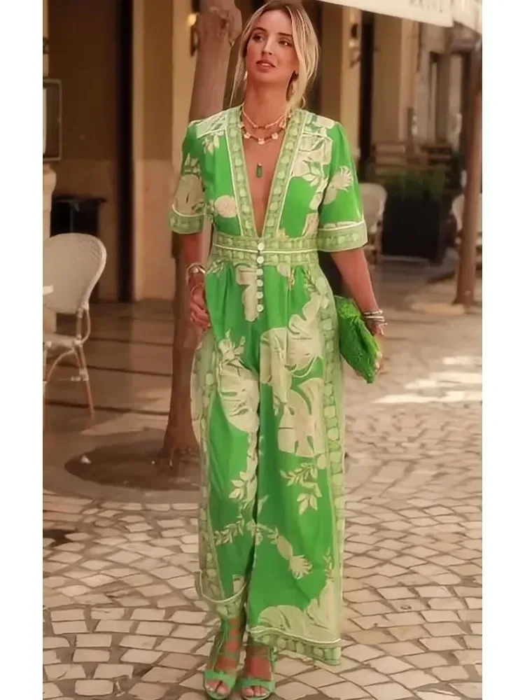 Mono largo de moda africana para mujer, vestido Dashiki de manga corta con estampado de cuerpo ajustado, novedad de verano, ropa de playa para mujer, nueva África 2024