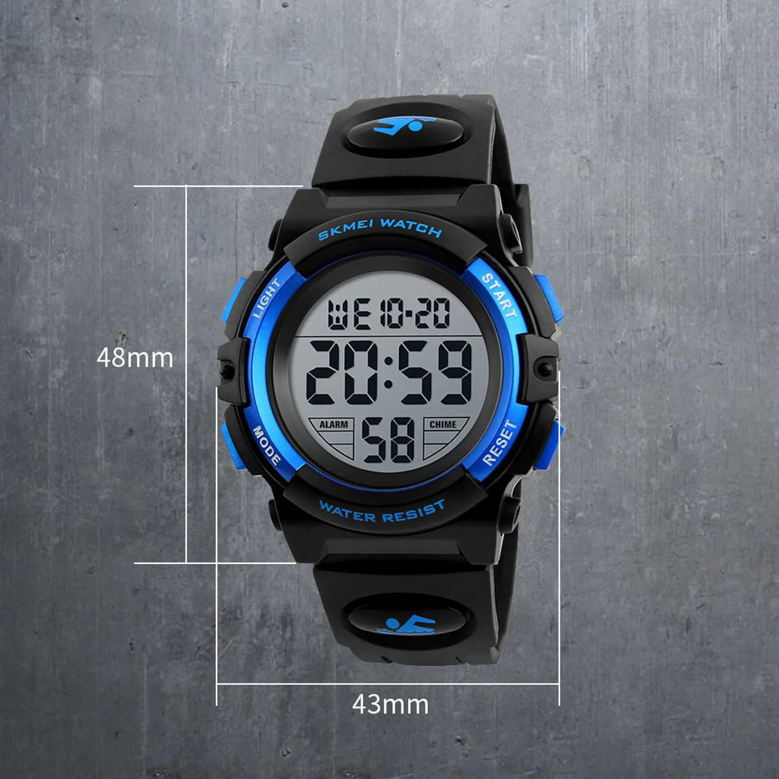 Children Fashion Wristwatch Multifunction Life Waterproof Outdoor Sports Luminous Watch For Kids Students Boys Four Colors