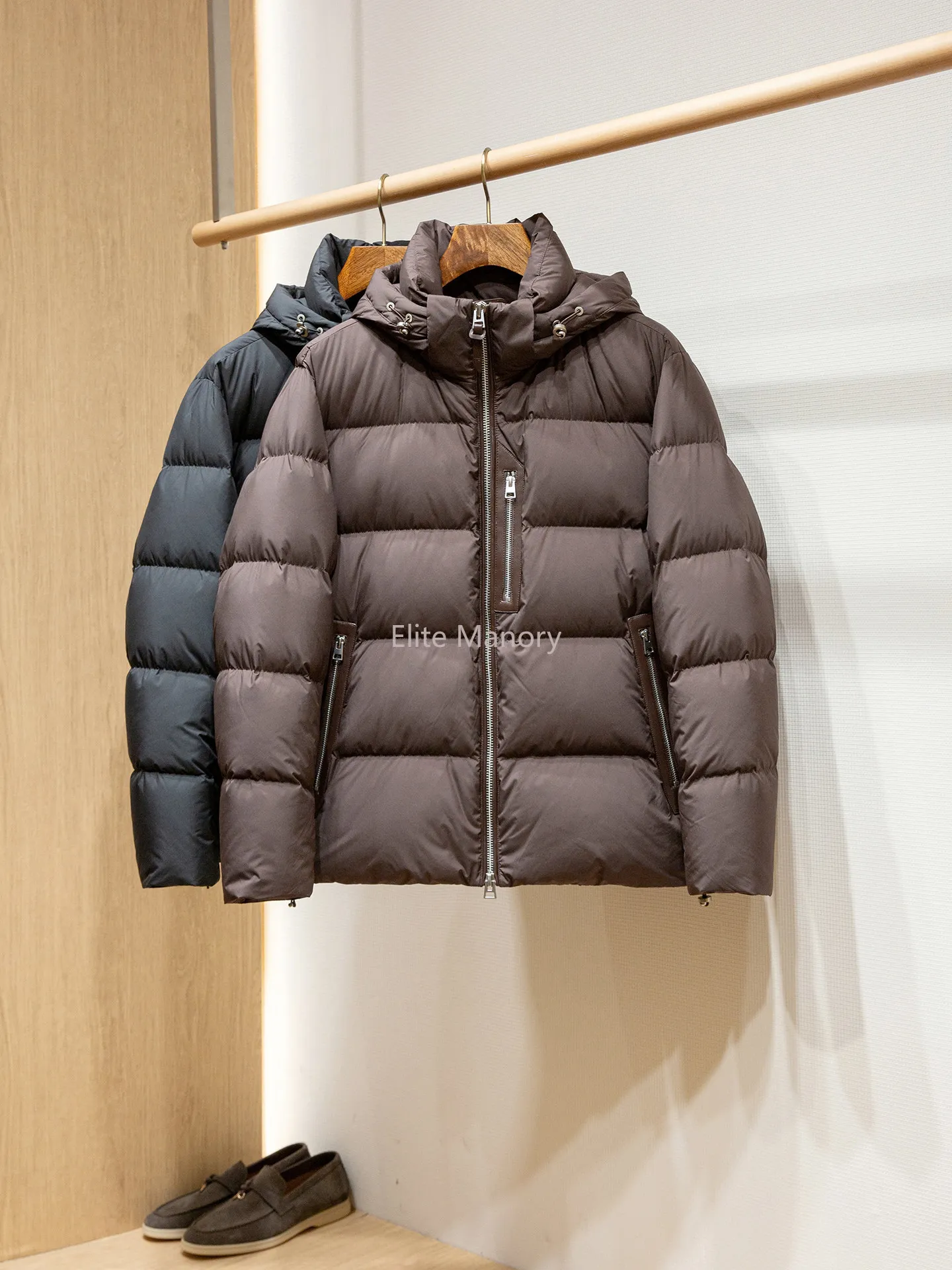 

Heavy Muscovy Duck Down Filled, Winter Men's Thickened Warm and Cold Hooded Down Jacket