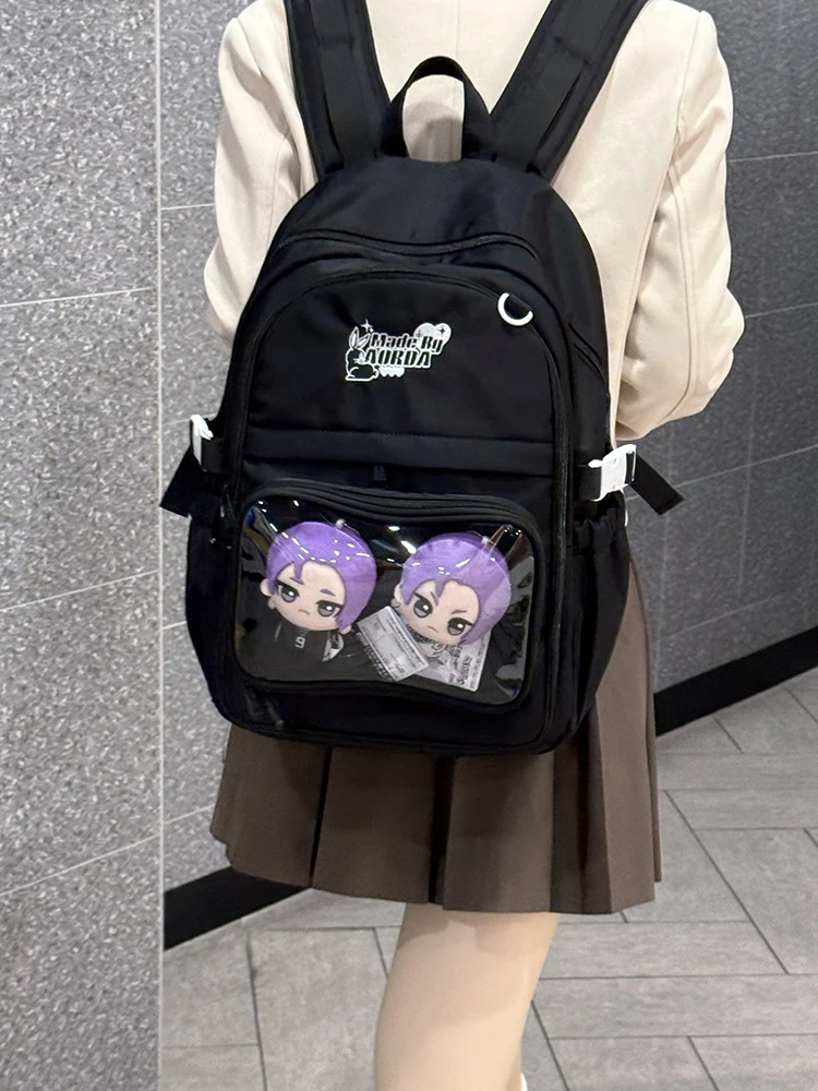 

AORDA Multifunctional Detachable oulder Pain Relief Bookbag Large Capaci Laptop Bag for Junior High School Girls Nylon Ma...