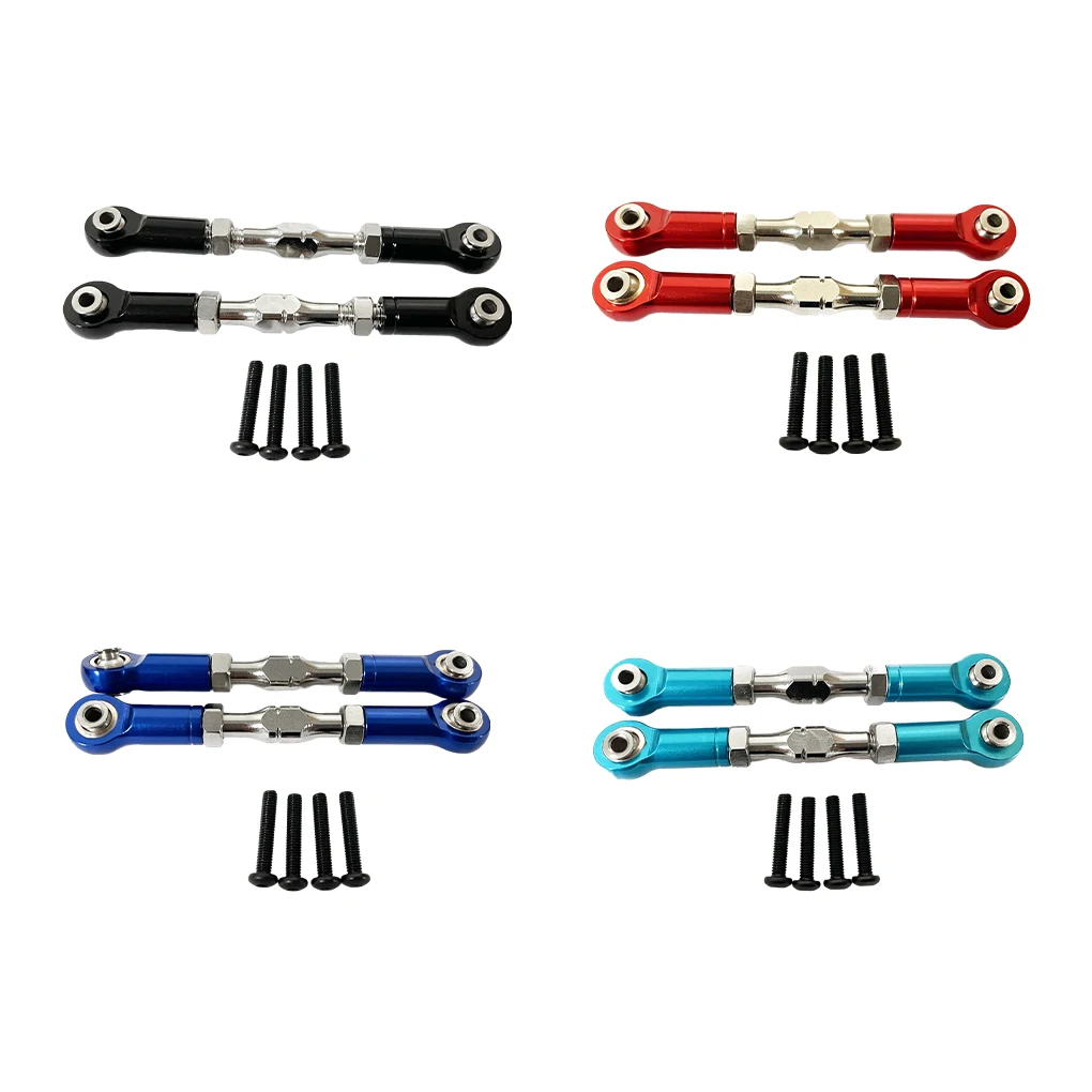 Metal ajustável Frente Direção Links Tie Rod, Atualize Peças para LOSI Baja Rey, 4WD, 1/10