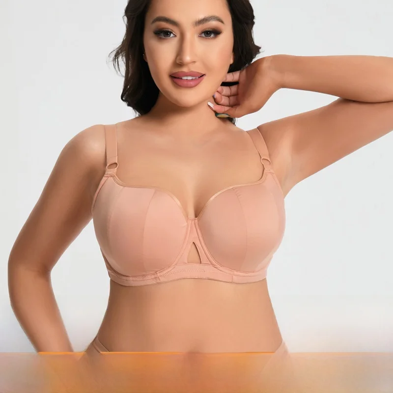 

Женское нижнее белье больших размеров, дышащее, непровисающее, с большой чашкой, удобный бюстгальтер больших размеров, европейский нейлоновая ткань