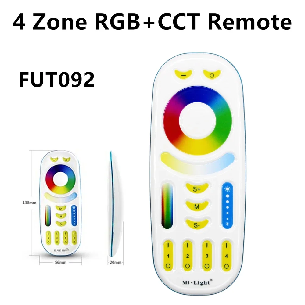 MiBoxer 2.4G Draadloos RGBCCT LED-paneel Afstandsbediening FUT100 FUT092 FUT092B B3 T3 B4 T4 B0 B8 S2W+ C5 Y3 FUT088 FUT089 FUT089B FUT089S - afbeelding 1